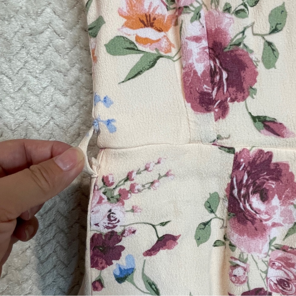 Altar’d State Pink Flora Drop Waist Double Layer Romper Women Size Size small - Picture 3 of 10
